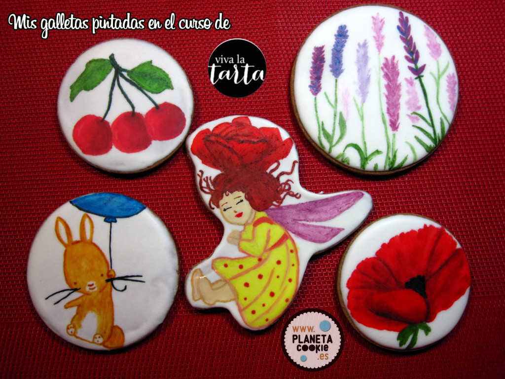 Galletas pintadas en el taller de Viva la Tarta